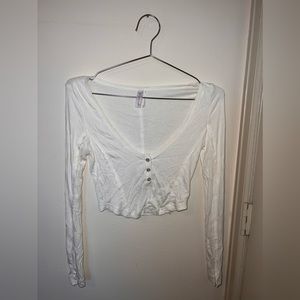 White Urban Outfitters cropped shirt